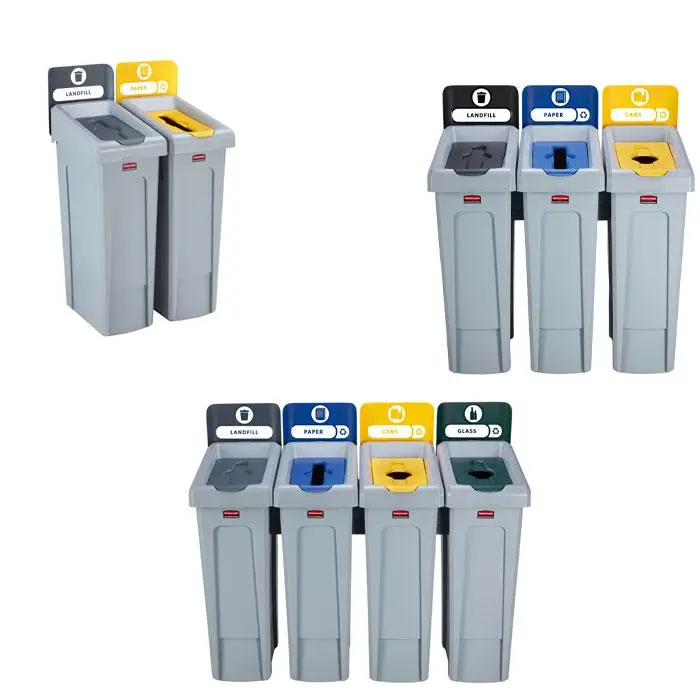 Modulopbyggede plastskraldespande – Slim Jim®