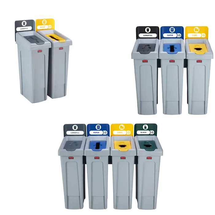 Modulopbyggede plastskraldespande – Slim Jim®