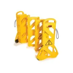 Sikkerhedsafspærring 4 meter, mobil foldbar på hjul - 