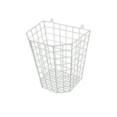 Trådkurv, 22 ltr hvid, klassisk model for væg montering - Trådkurve