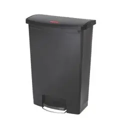 Pedalspande plast, Sort, 90 liter fra Rubbermaid del af SlimJim serien - 
