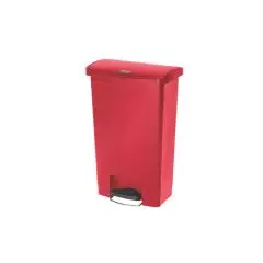 Pedalspande plast, rød, 45-50 liter fra Rubbermaid del af SlimJim serien - Pedalspande 45 liter