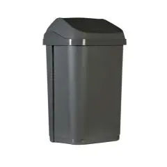 Affaldsspand med vippelåg, grå 50 liter - Probbax