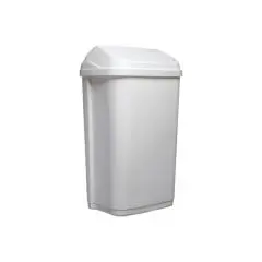 Affaldsspand med vippelåg, hvid 25 liter - Probbax