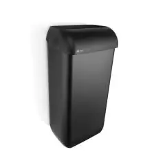 Skraldespande til væg, plast, mat sort,23 liter BlackSatino - Satino Hyginity Serien, dispensere og udstyr