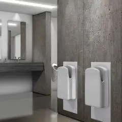 Afdæknings- og monterings plade håndtørrer, silver - Tilbehør til håndtørrer