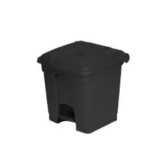 Pedalspand, sort 30 liter i kraftig konstruktion, 70% recycled plastik. - Probbax