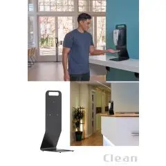 Sort stander til hånddesinfektion - Autofoam BORD-model fra Rubbermaid - Rubbermaid sæbedispenser og desinfektiondispenser