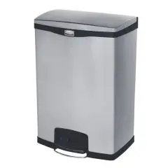 Pedalspande, 90 liter, eksklusiv i rustfri stål, med inderspand, Rubbermaid - 