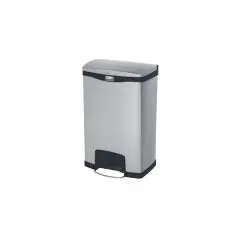 Pedalspand, 50 liter, eksklusiv i rustfri stål, inkl. inderspand, Rubbermaid - 