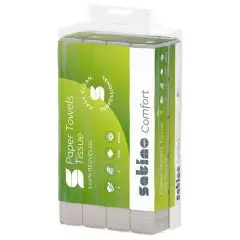 Satino håndklædeark, comfort, Z-fold, 2 lags, hvid, 25x150 ark. pr. krt. Art. nr. 277330. - Håndklædeark og ruller