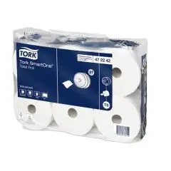 Tork T8 SmartOne Toiletpapir 2-lags, hvid Advance, 6 rl. x 207 mtr. pr. krt. Art nr. 472242. - Tork Toiletpapir