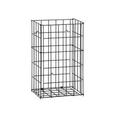 Trådkurv, sort, 47 liter stor model, væghængt eller fritstående - Trådkurve