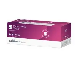 Satino håndklædeark prestige, Z-fold, 2 lags hvid. 15x200 ark pr. krt. Art. nr. 275261 - 