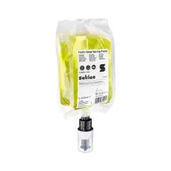 Satino skumsæbe Spring Fresh gul med parfume, uden parabener og syntetiske polymerer 6 x 1000 ml. Art. nr. 333477. - Håndsæbe og desinfektion til dispensere