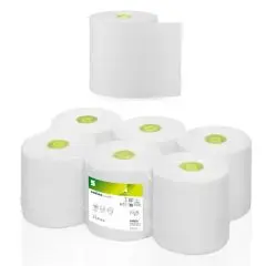 Satino håndklæderulle, Comfort system, 2 lags hvid, 100% genbrugskvalitet, 150 m, 6 ruller pr. krt. - Håndklædeark og ruller