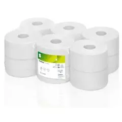 Satino Toiletpapir, Comfort systemrulle centerfeed udtræk, 100% genbrugskvalitet, 2 lags hvid, 180 mtr. - 12 ruller pr. krt. - 