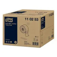 Tork T2 Toiletpapir Mini Jumbo Soft Premium Perforeret, 170 mtr. - 12 rl/krt. Art nr. 110253 - 