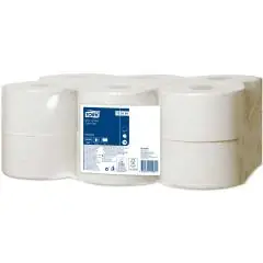 Tork T2 Toiletpapir Universal Jumbo Mini 1-lag 240m, 12 ruller pr. krt. Art nr. 120161 - Tork Toiletpapir