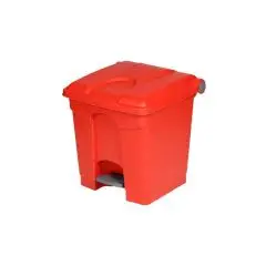 Pedalspand, rød 30 liter i kraftig konstruktion. - Probbax